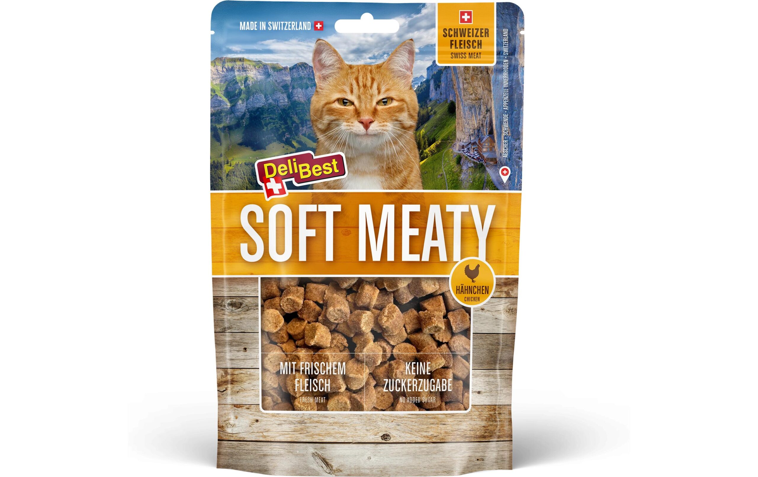 DeliBest Soft Meatys aus Schweizer Hähnchenfleisch, 100 g