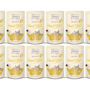 Mjamjam Nassfutter Wellness Haut & Fell Huhn, 12 x 125 g