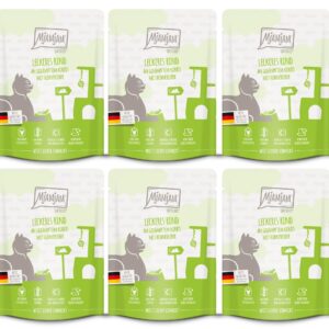Mjamjam Nassfutter Quetschie Rind & Kürbis, 6 x 300 g