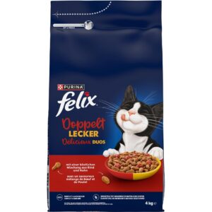 Felix Trockenfutter Doppelt Lecker Adult Fleisch 4 kg