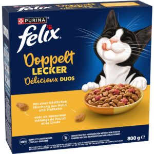 Felix Trockenfutter Doppelt Lecker Adult Geflügel 800 g