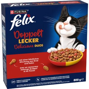 Felix Trockenfutter Doppelt Lecker Adult Fleisch 800 g