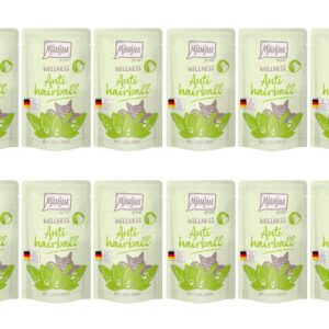 Mjamjam Nassfutter Wellness Anti Hairball Huhn, 12 x 125 g
