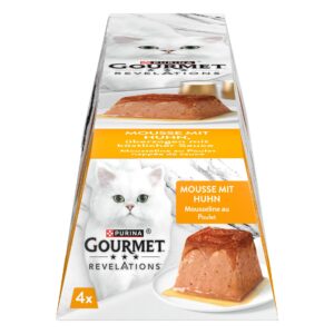 Purina Gourmet Nassfutter Revelations Mousse mit Huhn und Sauce 4 x 57 g