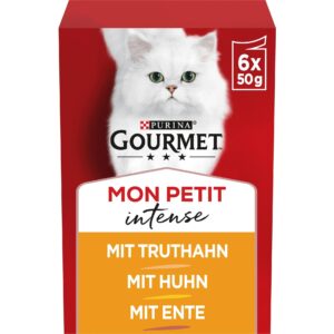 Purina Gourmet Nassfutter Mon Petit Intense mit Geflügel 6 x 50 g