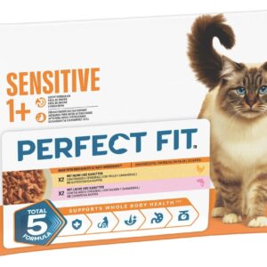Perfect Fit Nassfutter Sensitive 1+ Huhn & Lachs Sauce 4 x 85g