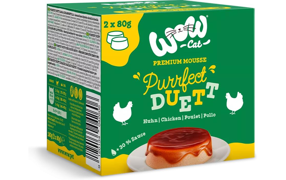 WOW Purrfect Duett Huhn, Snack mit Katzenminze