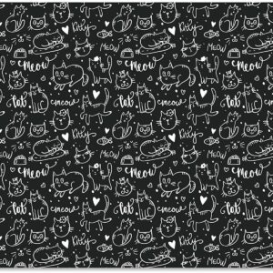 Tarhong Black & White Meow 29.2 x 48.3 cm