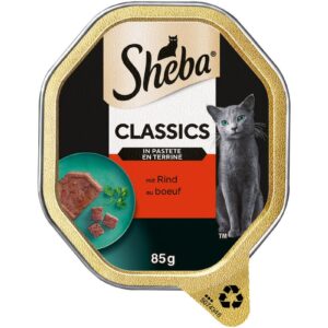 Sheba Classics Schale Pastete mit Rind, 22 x 85 g