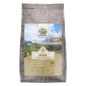 Wildes Land Halbfeuchtfutter Huhn mit Reis & Wildkräutern 5 kg