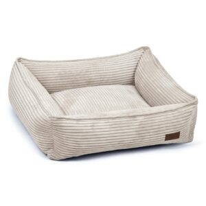 Designed by Lotte Hunde-Bett Ribbed Hellgrau 65x60x20cm
