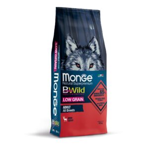 Monge Trockenfutter BWild Low Grain Adult, Hirsch, 12 kg