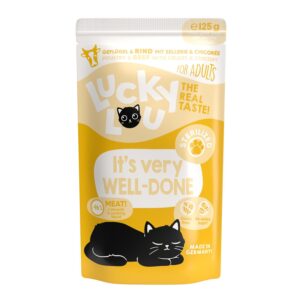 Lucky Lou Nassfutter Lifestage Sterilized Geflügel & Rind, 125 g