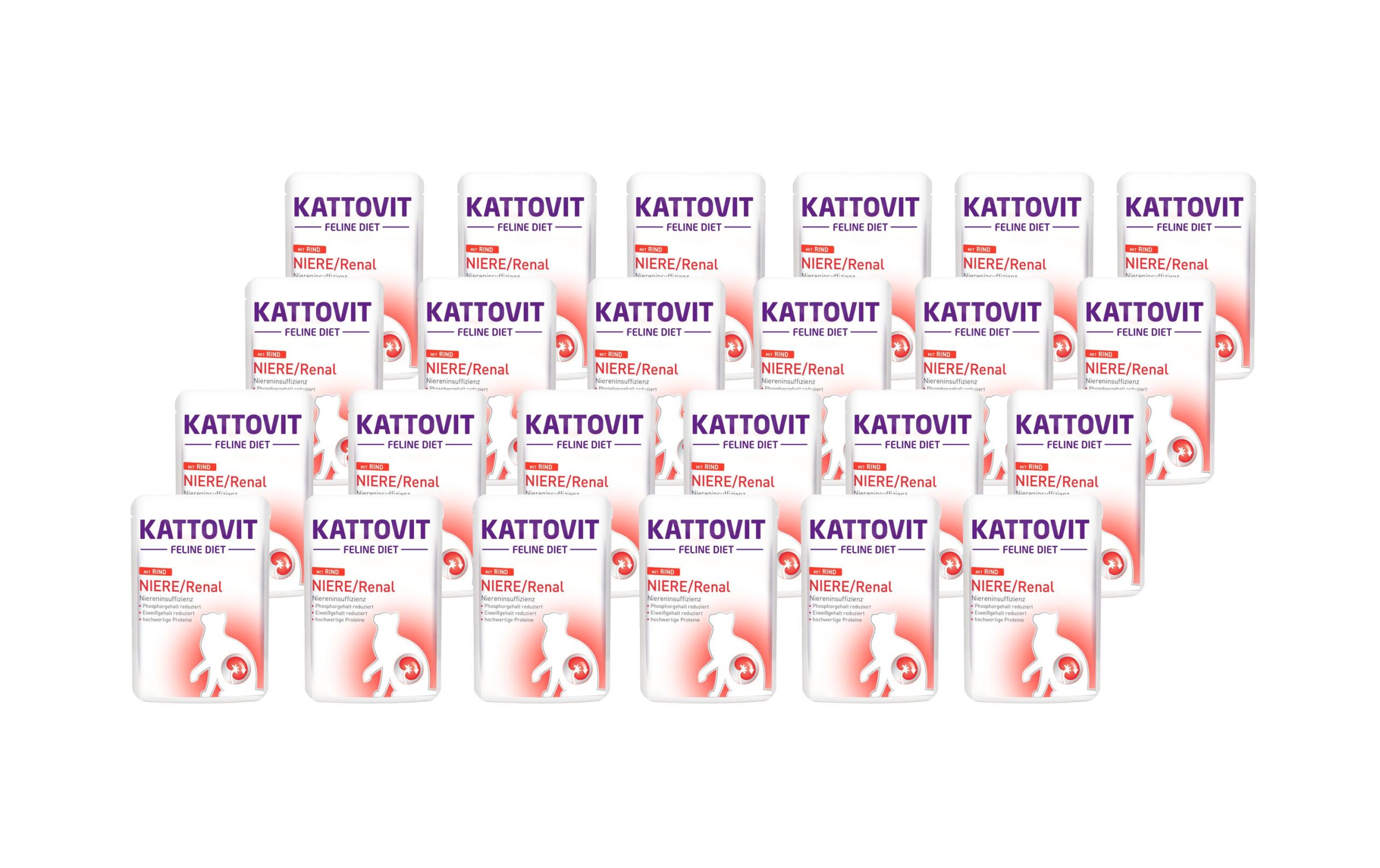 Kattovit Nassfutter Niere/Renal Rind, 24 x 85 g