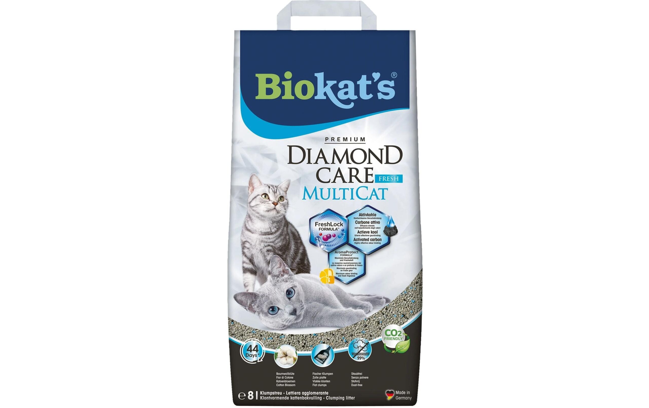 Biokat's Katzenstreu Diamond Care Multicat Fresh, 8 l