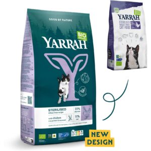 Yarrah Bio-Trockenfutter Sterilised Weizenfrei Huhn 2 x 2 kg