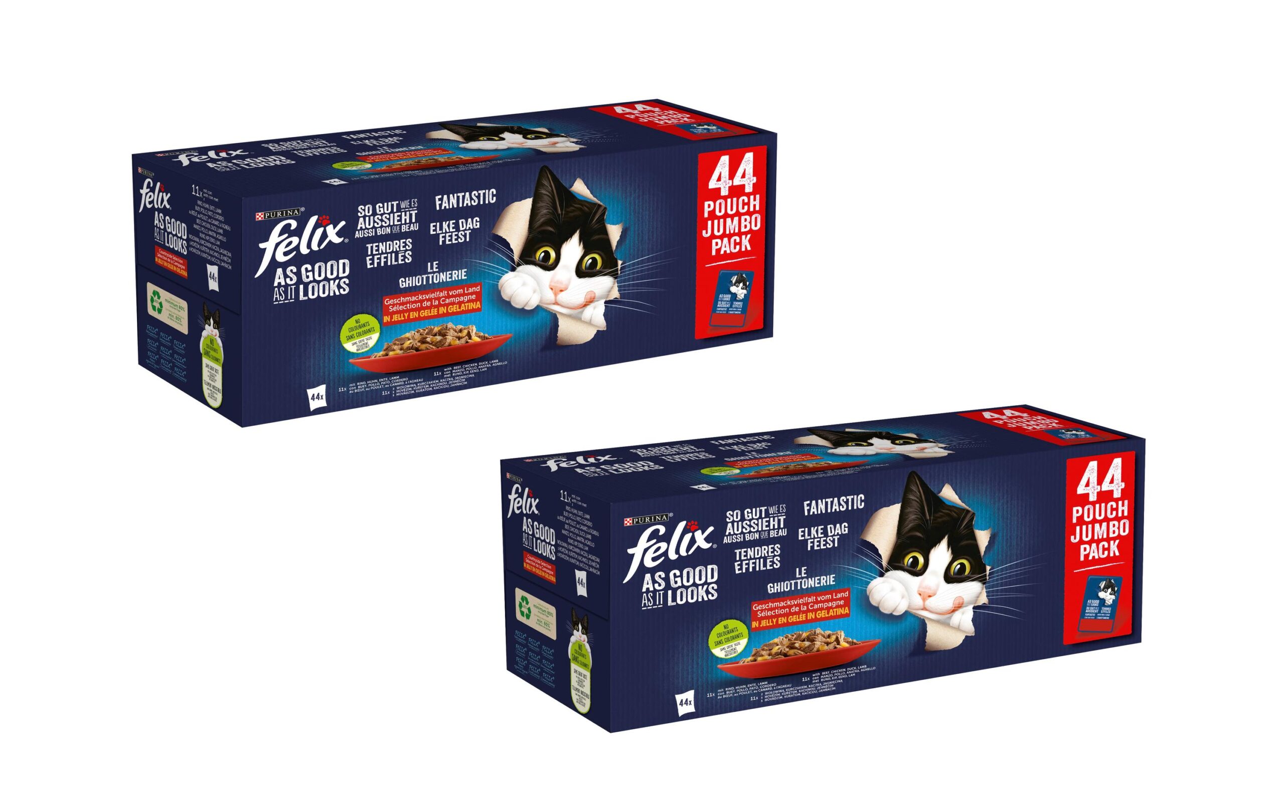 Felix Nassfutter AGAIL Fleisch Auswahl, 2x 44 x 85 g