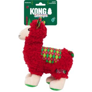 Kong Hunde-Spielzeug Holiday Sherps Lama Rot M 21 x 8.5 x 18 cm