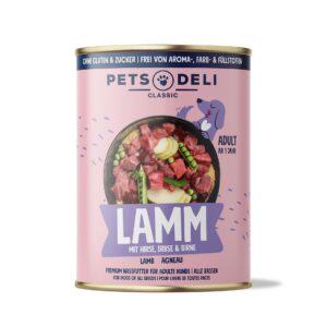 Pets Deli Classic Lamm, Hirse, Erbsen, Birne, Minze 400g
