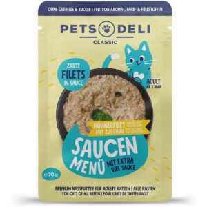 Pets Deli Saucen Menü Hühnerfilet & Zucchini, 70 g