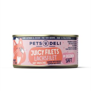 Pets Deli Juicy Filets Lachs, Muschel