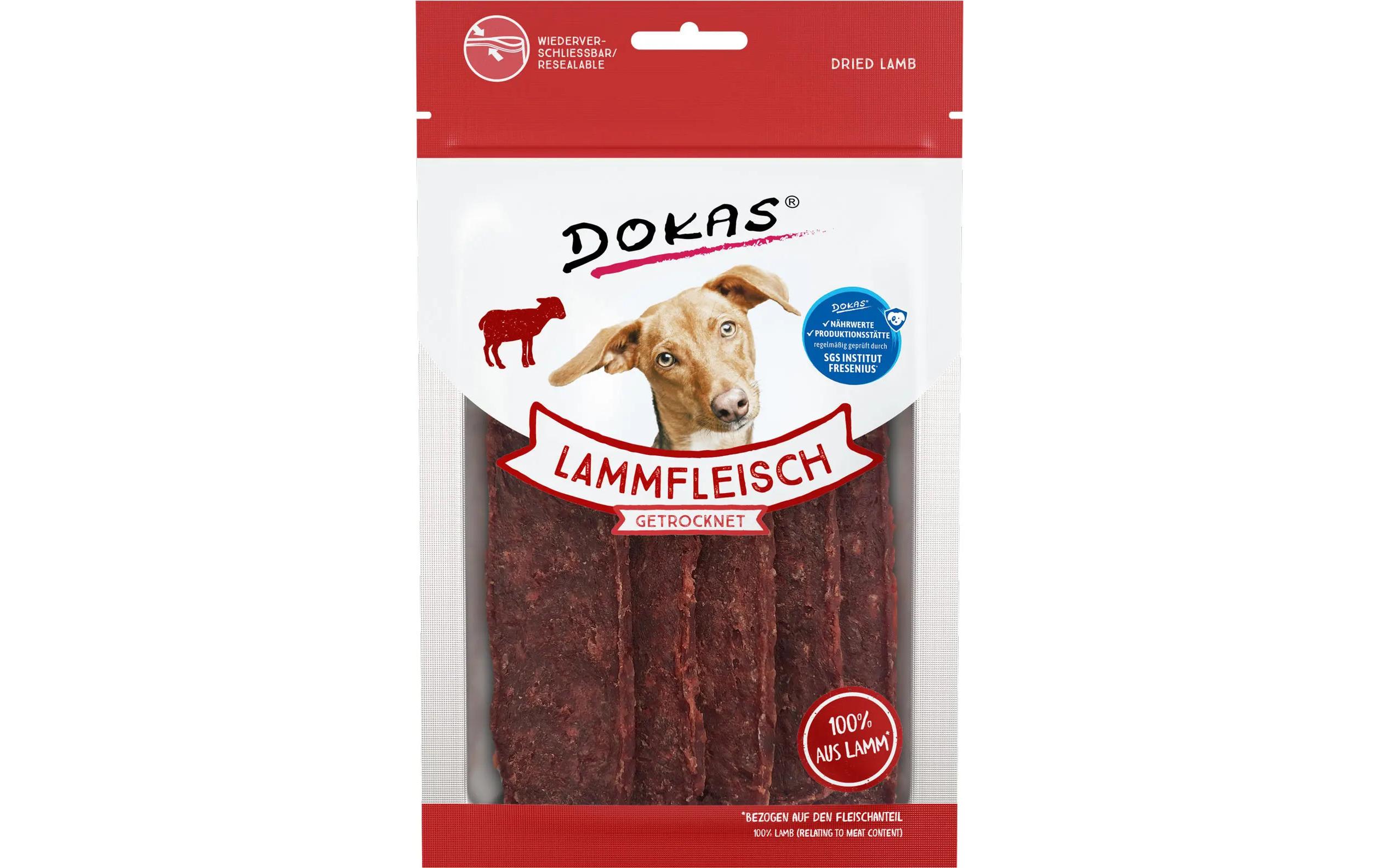 Dokas Dog Snack Lammfleisch getrocknet 70 g