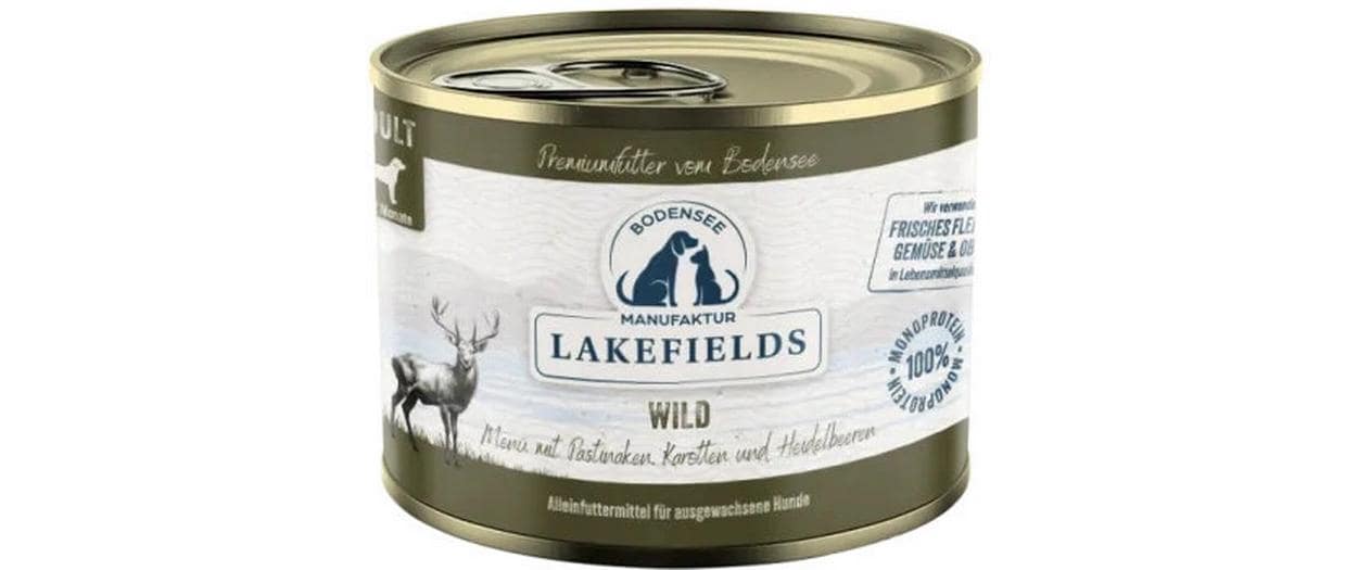 Lakefields Menü Wild mit Pastinake, Karotten und Heidelbeeren 200 g